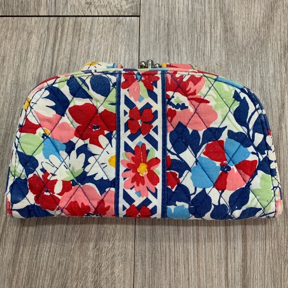 Vera Bradley Wallet, Blue/Pink/Red/Green Floral Pattern - Picture 2 of 8